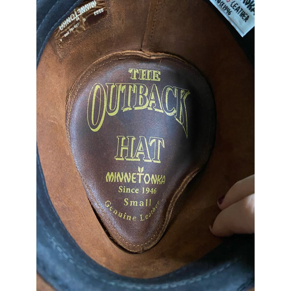 NEW Minnetonka Outback Hat Genuine Leather - Picture 6 of 7